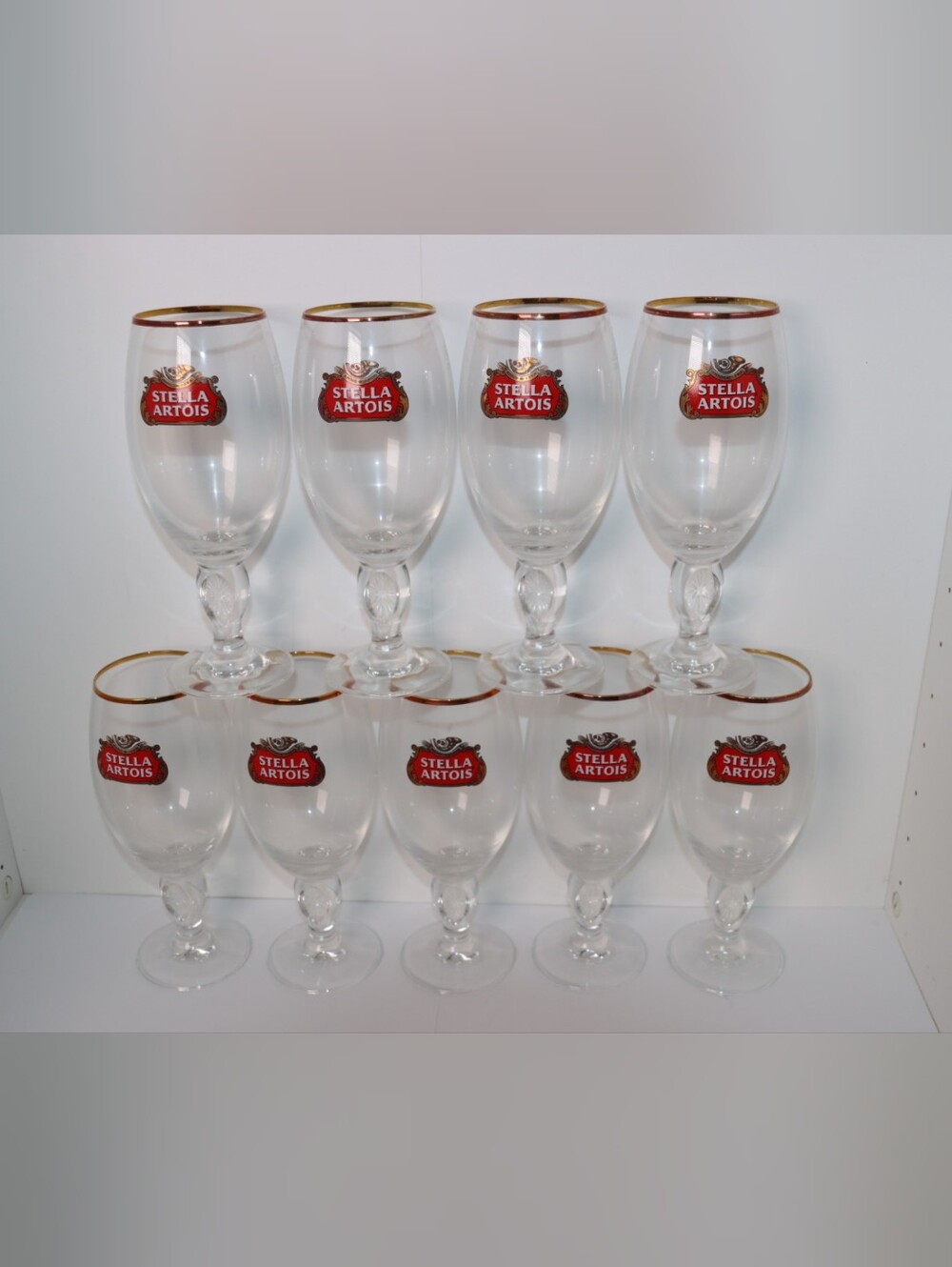 9 Stella Artois Beer Glasses